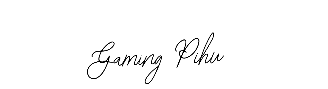if you are searching for the best signature style for your name Gaming Pihu. so please give up your signature search. here we have designed multiple signature styles  using Bearetta-2O07w. Gaming Pihu signature style 12 images and pictures png