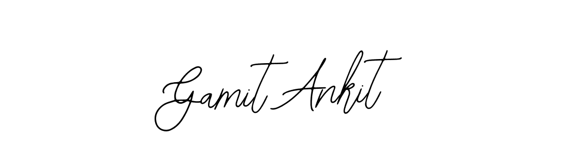You should practise on your own different ways (Bearetta-2O07w) to write your name (Gamit Ankit) in signature. don't let someone else do it for you. Gamit Ankit signature style 12 images and pictures png