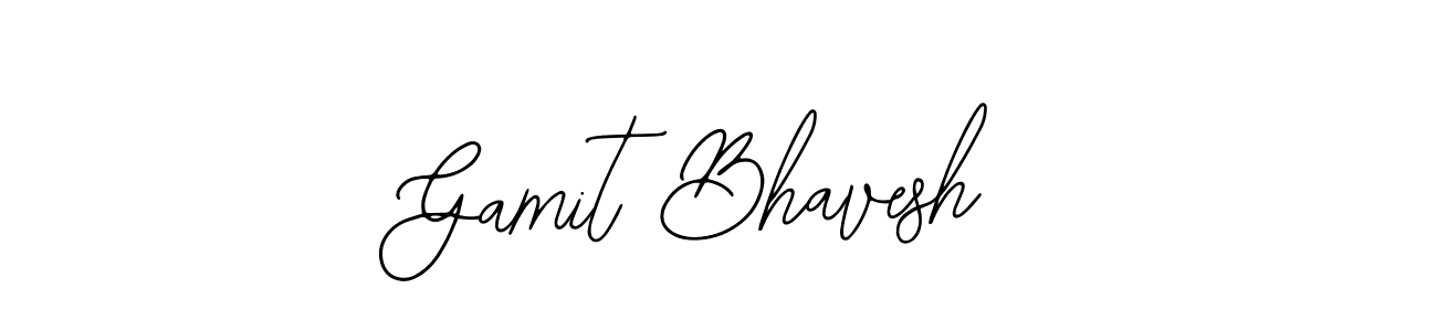 You should practise on your own different ways (Bearetta-2O07w) to write your name (Gamit Bhavesh) in signature. don't let someone else do it for you. Gamit Bhavesh signature style 12 images and pictures png