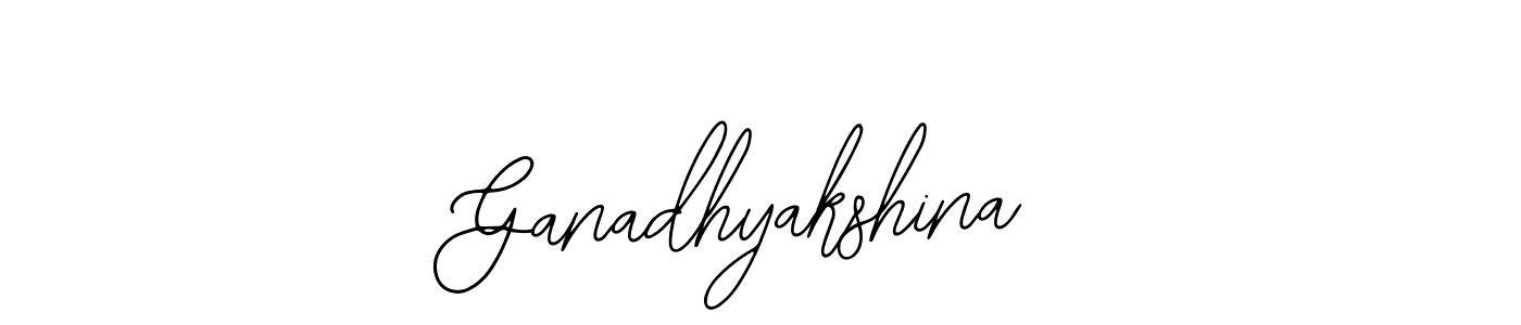 How to make Ganadhyakshina name signature. Use Bearetta-2O07w style for creating short signs online. This is the latest handwritten sign. Ganadhyakshina signature style 12 images and pictures png