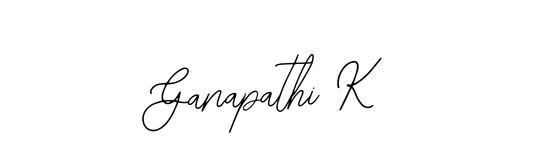 Use a signature maker to create a handwritten signature online. With this signature software, you can design (Bearetta-2O07w) your own signature for name Ganapathi K. Ganapathi K signature style 12 images and pictures png