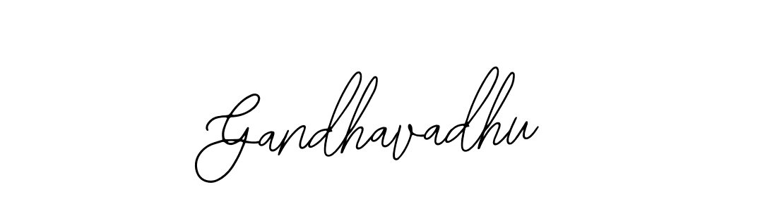 How to make Gandhavadhu name signature. Use Bearetta-2O07w style for creating short signs online. This is the latest handwritten sign. Gandhavadhu signature style 12 images and pictures png