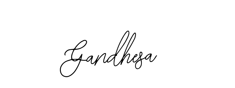 Use a signature maker to create a handwritten signature online. With this signature software, you can design (Bearetta-2O07w) your own signature for name Gandhesa. Gandhesa signature style 12 images and pictures png