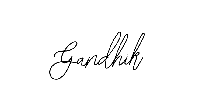 How to make Gandhik signature? Bearetta-2O07w is a professional autograph style. Create handwritten signature for Gandhik name. Gandhik signature style 12 images and pictures png