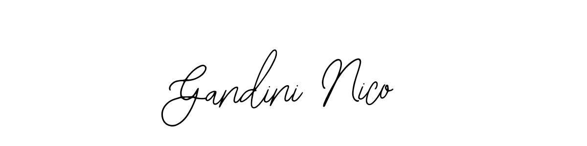 You should practise on your own different ways (Bearetta-2O07w) to write your name (Gandini Nico) in signature. don't let someone else do it for you. Gandini Nico signature style 12 images and pictures png