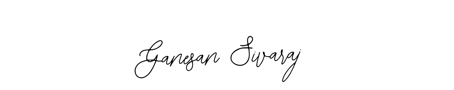 The best way (Bearetta-2O07w) to make a short signature is to pick only two or three words in your name. The name Ganesan Sivaraj include a total of six letters. For converting this name. Ganesan Sivaraj signature style 12 images and pictures png