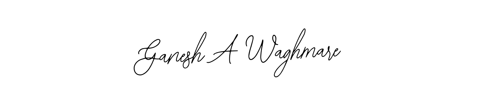 The best way (Bearetta-2O07w) to make a short signature is to pick only two or three words in your name. The name Ganesh A Waghmare include a total of six letters. For converting this name. Ganesh A Waghmare signature style 12 images and pictures png