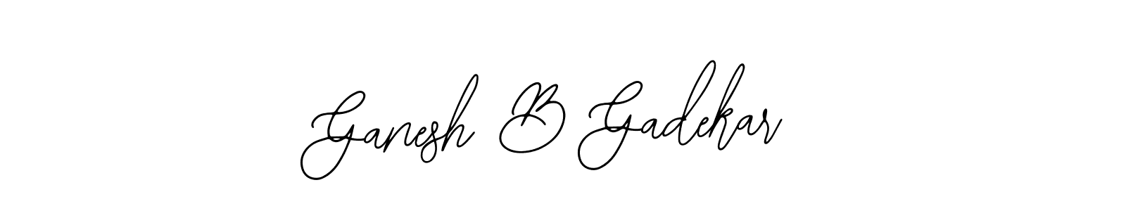 How to make Ganesh B Gadekar name signature. Use Bearetta-2O07w style for creating short signs online. This is the latest handwritten sign. Ganesh B Gadekar signature style 12 images and pictures png