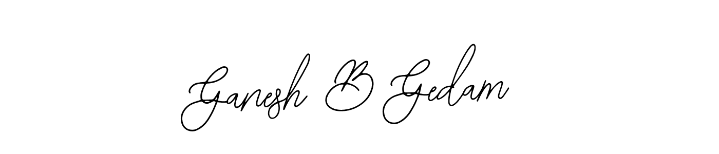 How to make Ganesh B Gedam name signature. Use Bearetta-2O07w style for creating short signs online. This is the latest handwritten sign. Ganesh B Gedam signature style 12 images and pictures png