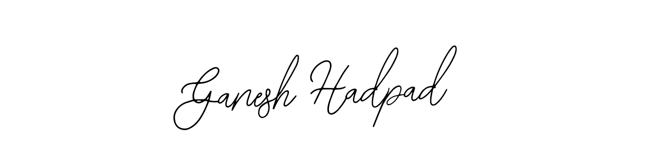 Use a signature maker to create a handwritten signature online. With this signature software, you can design (Bearetta-2O07w) your own signature for name Ganesh Hadpad. Ganesh Hadpad signature style 12 images and pictures png