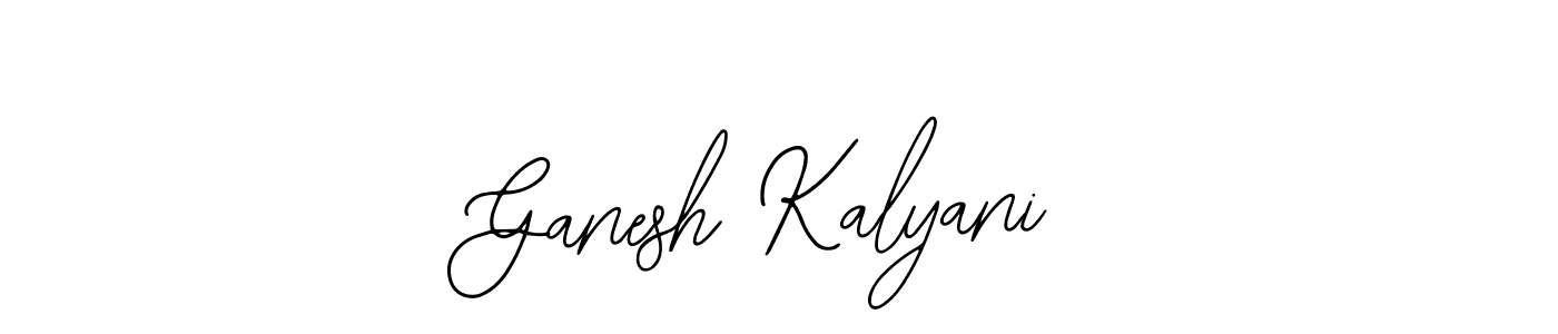 You should practise on your own different ways (Bearetta-2O07w) to write your name (Ganesh Kalyani) in signature. don't let someone else do it for you. Ganesh Kalyani signature style 12 images and pictures png