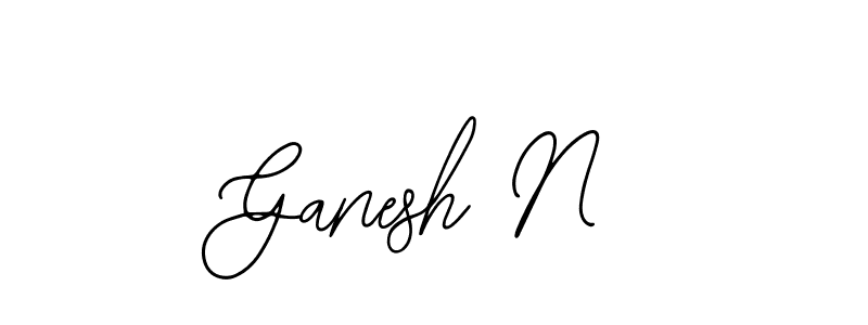 How to make Ganesh N name signature. Use Bearetta-2O07w style for creating short signs online. This is the latest handwritten sign. Ganesh N signature style 12 images and pictures png