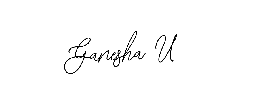 Make a beautiful signature design for name Ganesha U. With this signature (Bearetta-2O07w) style, you can create a handwritten signature for free. Ganesha U signature style 12 images and pictures png