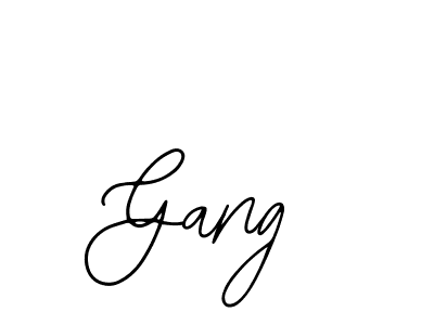 How to make Gang signature? Bearetta-2O07w is a professional autograph style. Create handwritten signature for Gang name. Gang signature style 12 images and pictures png