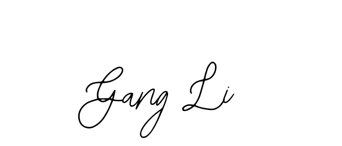 It looks lik you need a new signature style for name Gang Li. Design unique handwritten (Bearetta-2O07w) signature with our free signature maker in just a few clicks. Gang Li signature style 12 images and pictures png