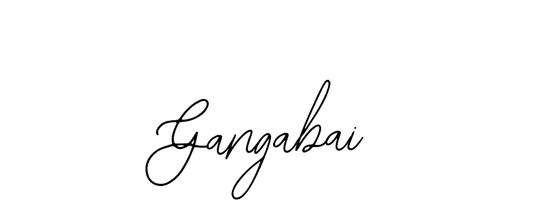 How to make Gangabai name signature. Use Bearetta-2O07w style for creating short signs online. This is the latest handwritten sign. Gangabai signature style 12 images and pictures png