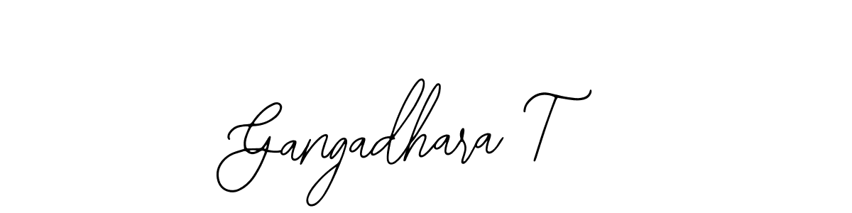 How to make Gangadhara T signature? Bearetta-2O07w is a professional autograph style. Create handwritten signature for Gangadhara T name. Gangadhara T signature style 12 images and pictures png