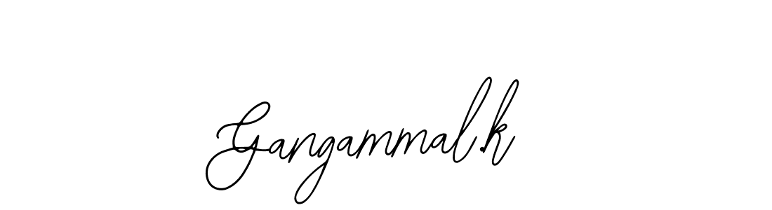 Make a beautiful signature design for name Gangammal.k. With this signature (Bearetta-2O07w) style, you can create a handwritten signature for free. Gangammal.k signature style 12 images and pictures png