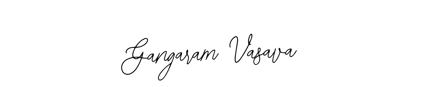How to make Gangaram Vasava name signature. Use Bearetta-2O07w style for creating short signs online. This is the latest handwritten sign. Gangaram Vasava signature style 12 images and pictures png