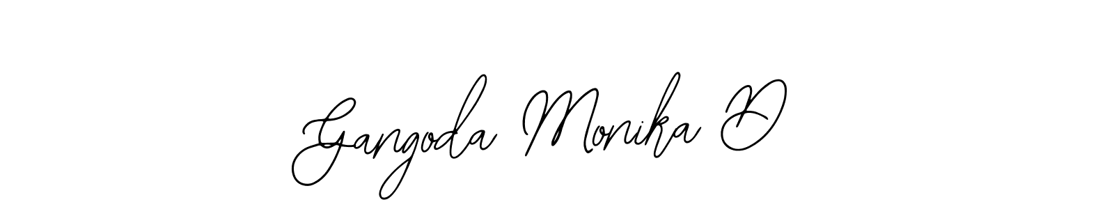 Use a signature maker to create a handwritten signature online. With this signature software, you can design (Bearetta-2O07w) your own signature for name Gangoda Monika D. Gangoda Monika D signature style 12 images and pictures png
