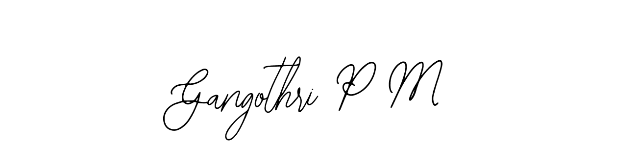 It looks lik you need a new signature style for name Gangothri P M. Design unique handwritten (Bearetta-2O07w) signature with our free signature maker in just a few clicks. Gangothri P M signature style 12 images and pictures png