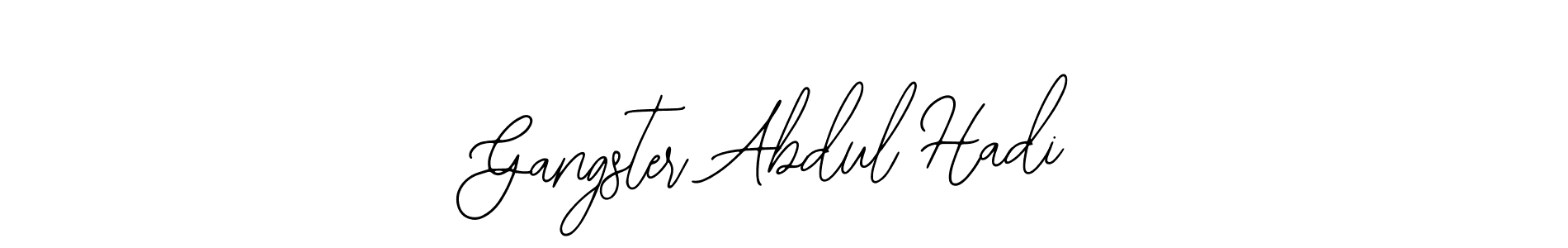 Similarly Bearetta-2O07w is the best handwritten signature design. Signature creator online .You can use it as an online autograph creator for name Gangster Abdul Hadi. Gangster Abdul Hadi signature style 12 images and pictures png