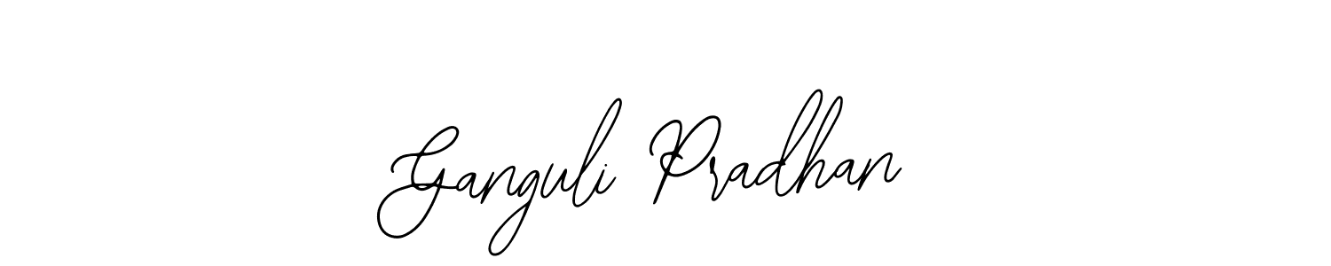 How to make Ganguli Pradhan name signature. Use Bearetta-2O07w style for creating short signs online. This is the latest handwritten sign. Ganguli Pradhan signature style 12 images and pictures png