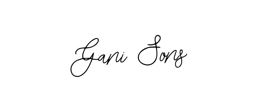 You should practise on your own different ways (Bearetta-2O07w) to write your name (Gani Sons) in signature. don't let someone else do it for you. Gani Sons signature style 12 images and pictures png