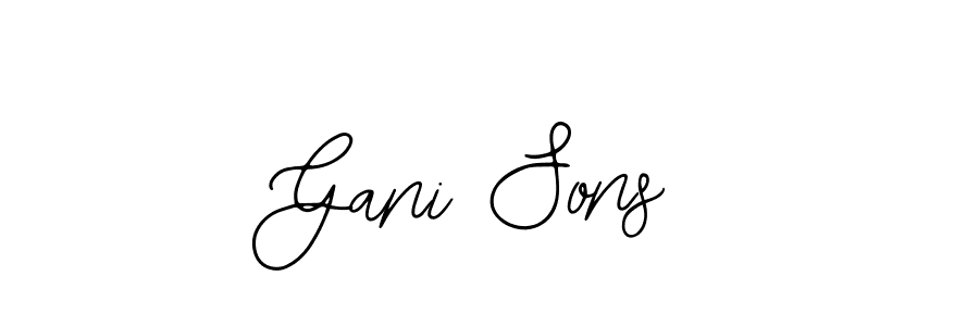 You should practise on your own different ways (Bearetta-2O07w) to write your name (Gani Sons) in signature. don't let someone else do it for you. Gani Sons signature style 12 images and pictures png