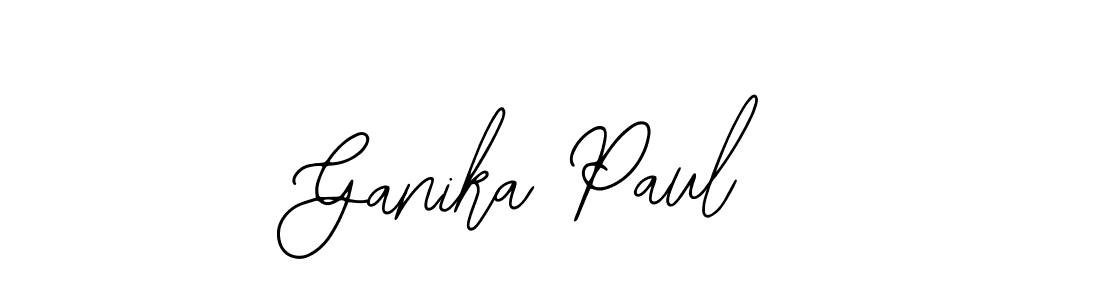 You should practise on your own different ways (Bearetta-2O07w) to write your name (Ganika Paul) in signature. don't let someone else do it for you. Ganika Paul signature style 12 images and pictures png