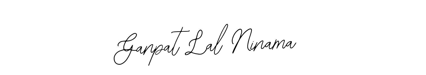 Use a signature maker to create a handwritten signature online. With this signature software, you can design (Bearetta-2O07w) your own signature for name Ganpat Lal Ninama. Ganpat Lal Ninama signature style 12 images and pictures png