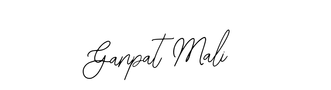 How to make Ganpat Mali name signature. Use Bearetta-2O07w style for creating short signs online. This is the latest handwritten sign. Ganpat Mali signature style 12 images and pictures png