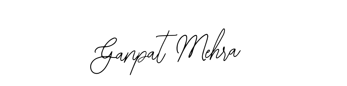 Bearetta-2O07w is a professional signature style that is perfect for those who want to add a touch of class to their signature. It is also a great choice for those who want to make their signature more unique. Get Ganpat Mehra name to fancy signature for free. Ganpat Mehra signature style 12 images and pictures png