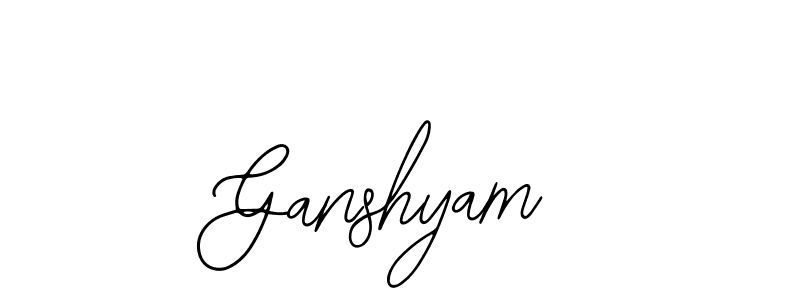 How to make Ganshyam name signature. Use Bearetta-2O07w style for creating short signs online. This is the latest handwritten sign. Ganshyam signature style 12 images and pictures png