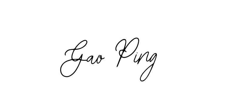 You should practise on your own different ways (Bearetta-2O07w) to write your name (Gao Ping) in signature. don't let someone else do it for you. Gao Ping signature style 12 images and pictures png