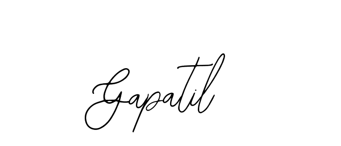 Design your own signature with our free online signature maker. With this signature software, you can create a handwritten (Bearetta-2O07w) signature for name Gapatil. Gapatil signature style 12 images and pictures png