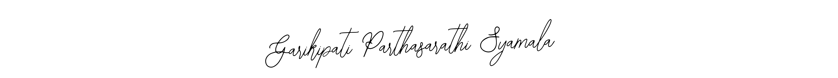 How to make Garikipati Parthasarathi Syamala name signature. Use Bearetta-2O07w style for creating short signs online. This is the latest handwritten sign. Garikipati Parthasarathi Syamala signature style 12 images and pictures png