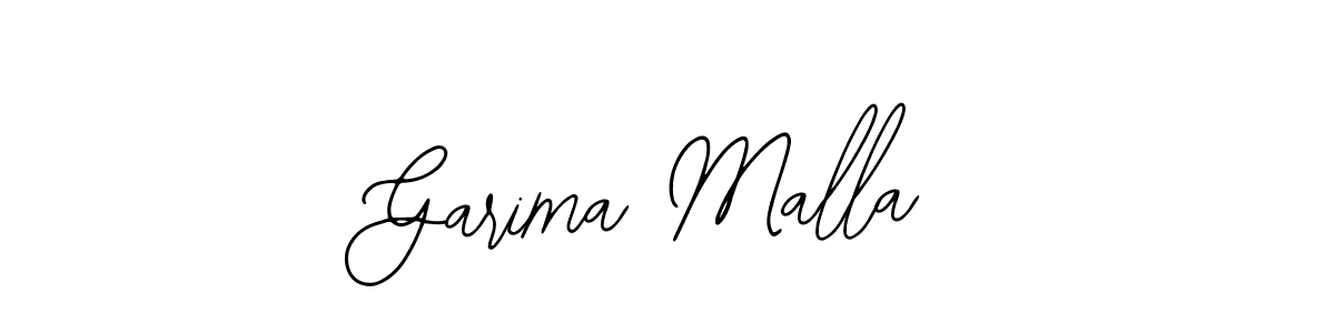 How to make Garima Malla name signature. Use Bearetta-2O07w style for creating short signs online. This is the latest handwritten sign. Garima Malla signature style 12 images and pictures png