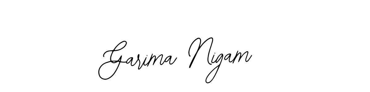 How to make Garima Nigam name signature. Use Bearetta-2O07w style for creating short signs online. This is the latest handwritten sign. Garima Nigam signature style 12 images and pictures png