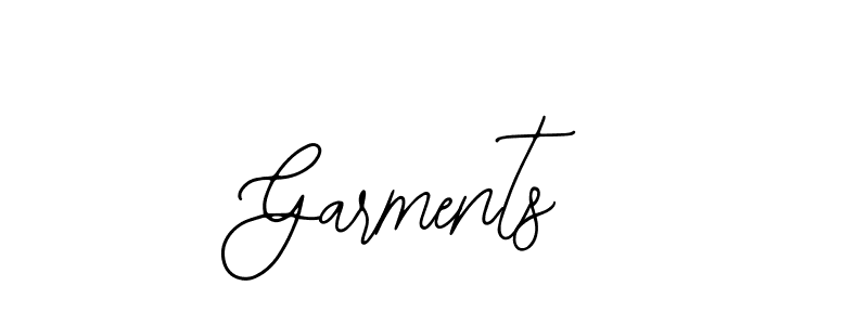 Design your own signature with our free online signature maker. With this signature software, you can create a handwritten (Bearetta-2O07w) signature for name Garments. Garments signature style 12 images and pictures png