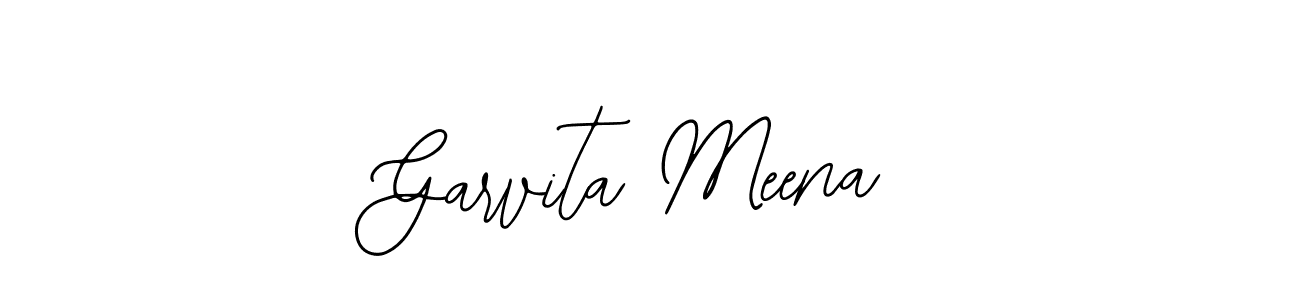 Bearetta-2O07w is a professional signature style that is perfect for those who want to add a touch of class to their signature. It is also a great choice for those who want to make their signature more unique. Get Garvita Meena name to fancy signature for free. Garvita Meena signature style 12 images and pictures png