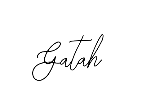 How to make Gatah name signature. Use Bearetta-2O07w style for creating short signs online. This is the latest handwritten sign. Gatah signature style 12 images and pictures png