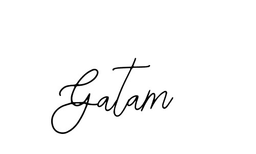 Bearetta-2O07w is a professional signature style that is perfect for those who want to add a touch of class to their signature. It is also a great choice for those who want to make their signature more unique. Get Gatam name to fancy signature for free. Gatam signature style 12 images and pictures png