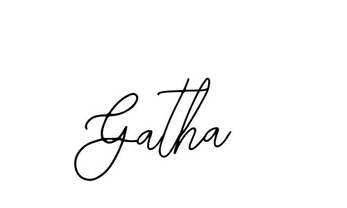 You should practise on your own different ways (Bearetta-2O07w) to write your name (Gatha) in signature. don't let someone else do it for you. Gatha signature style 12 images and pictures png