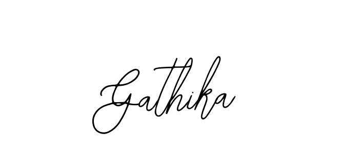 How to make Gathika signature? Bearetta-2O07w is a professional autograph style. Create handwritten signature for Gathika name. Gathika signature style 12 images and pictures png