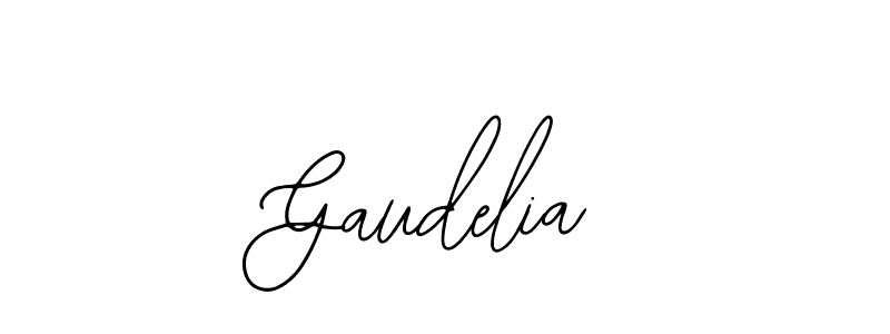 How to make Gaudelia name signature. Use Bearetta-2O07w style for creating short signs online. This is the latest handwritten sign. Gaudelia signature style 12 images and pictures png