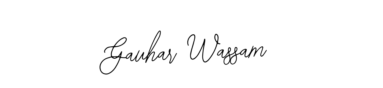 The best way (Bearetta-2O07w) to make a short signature is to pick only two or three words in your name. The name Gauhar Wassam include a total of six letters. For converting this name. Gauhar Wassam signature style 12 images and pictures png