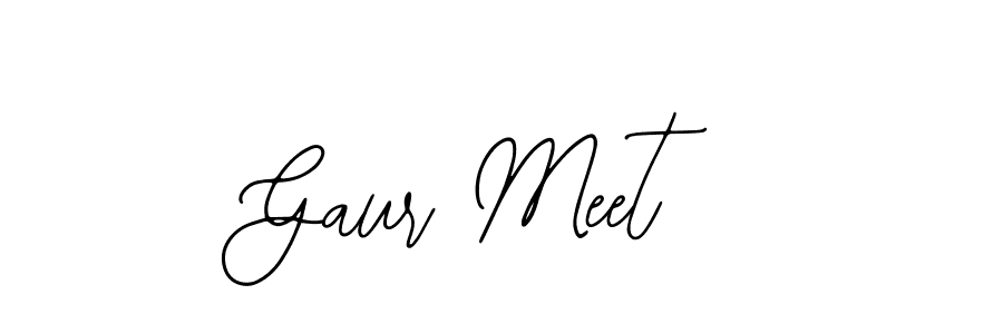 The best way (Bearetta-2O07w) to make a short signature is to pick only two or three words in your name. The name Gaur Meet include a total of six letters. For converting this name. Gaur Meet signature style 12 images and pictures png