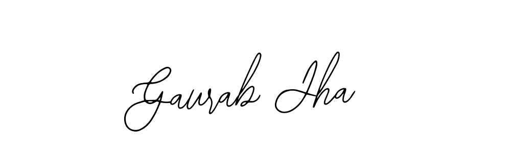 You should practise on your own different ways (Bearetta-2O07w) to write your name (Gaurab Jha) in signature. don't let someone else do it for you. Gaurab Jha signature style 12 images and pictures png