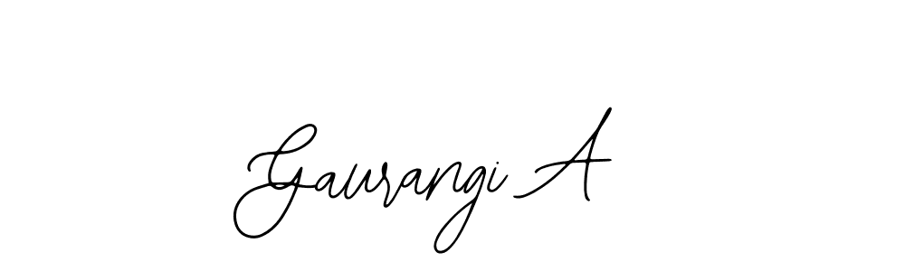 How to make Gaurangi A name signature. Use Bearetta-2O07w style for creating short signs online. This is the latest handwritten sign. Gaurangi A signature style 12 images and pictures png